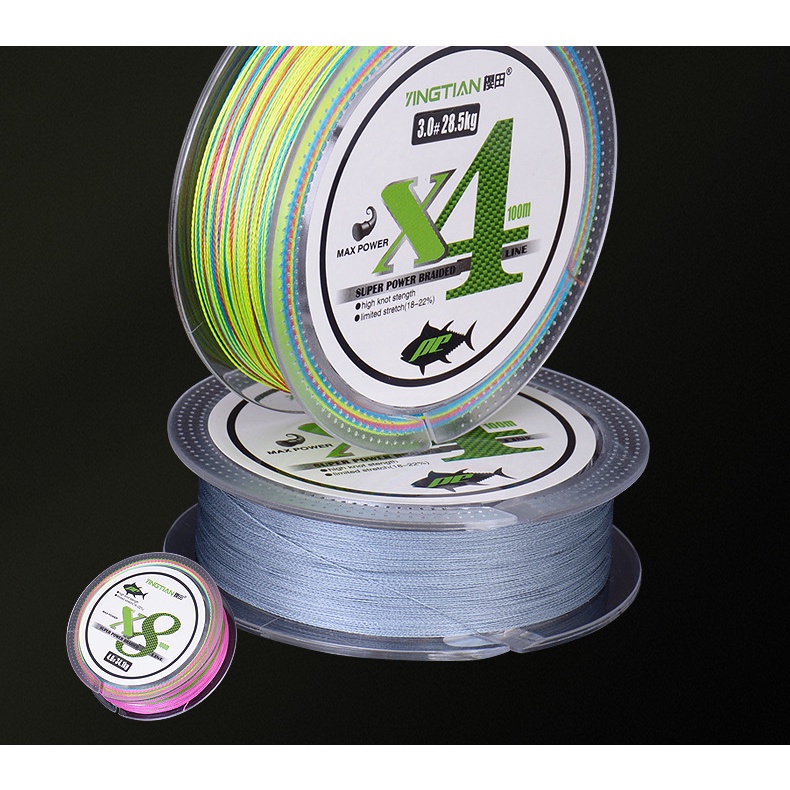Dù Câu Cá Siêu Bền X4 - X8 7 Màu 100m Dây Dù Câu Cá Dây Câu Lure DC2
