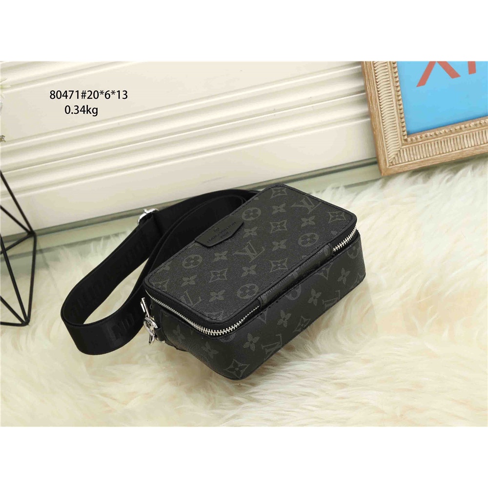 LV_Túi Đeo Chéo Da Hai Lớp 20cm Thời Trang Cho Nam Nữ