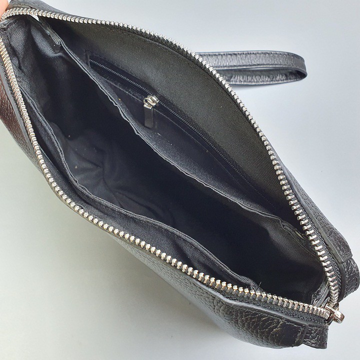 Clutch hộp nam da bò thật CL130VB (Đen/Nâu) [Freeship] - 100% da bò thật, BH 3 năm | BigBuy360 - bigbuy360.vn