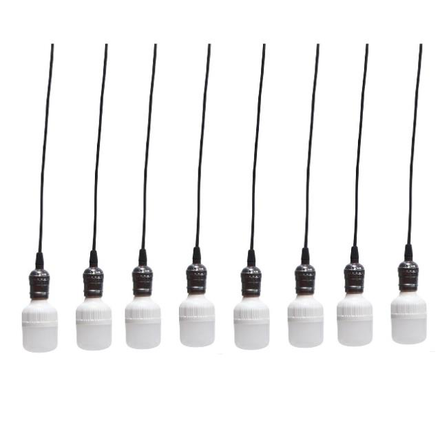 Bộ 8 đèn thả cổ điển Vintage bóng đèn led búp trụ 13w