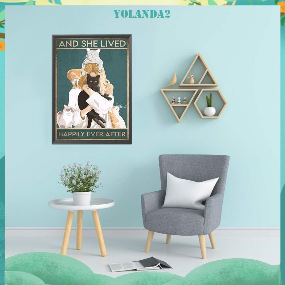 Tranh thêu chữ thập 11CT 3 sợi cotton hình mèo toàn diện