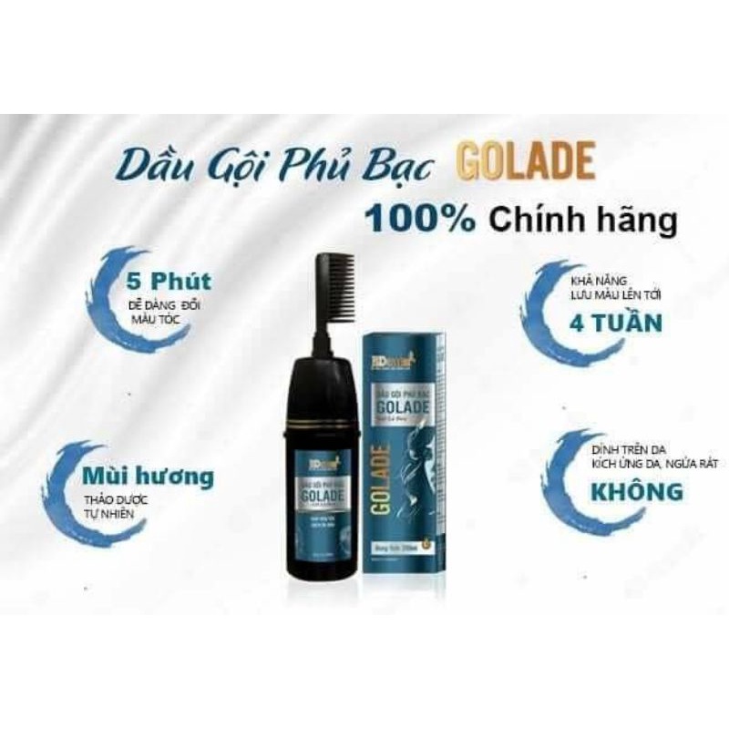 DẦU GỘI PHỦ BẠC GOLADE -- GỘI LÀ ĐEN