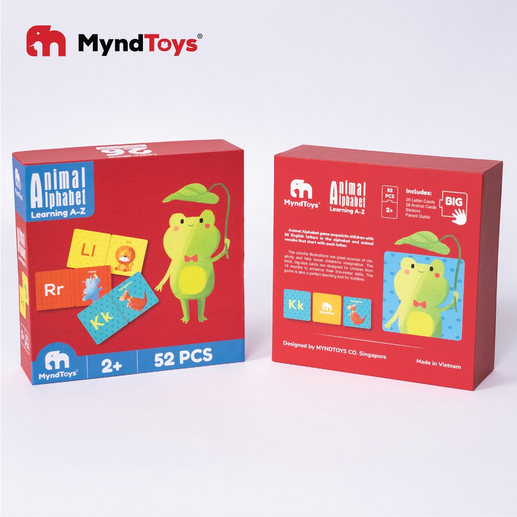 Đồ chơi Myndtoys Việt Nam - Bộ xếp Hình MyndToys Animal Alphabet (Learning A-Z) Dành Cho Các Bé Trên 2