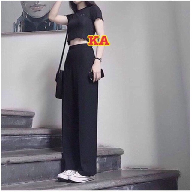 Quần ống rộng dài có size K&amp;A