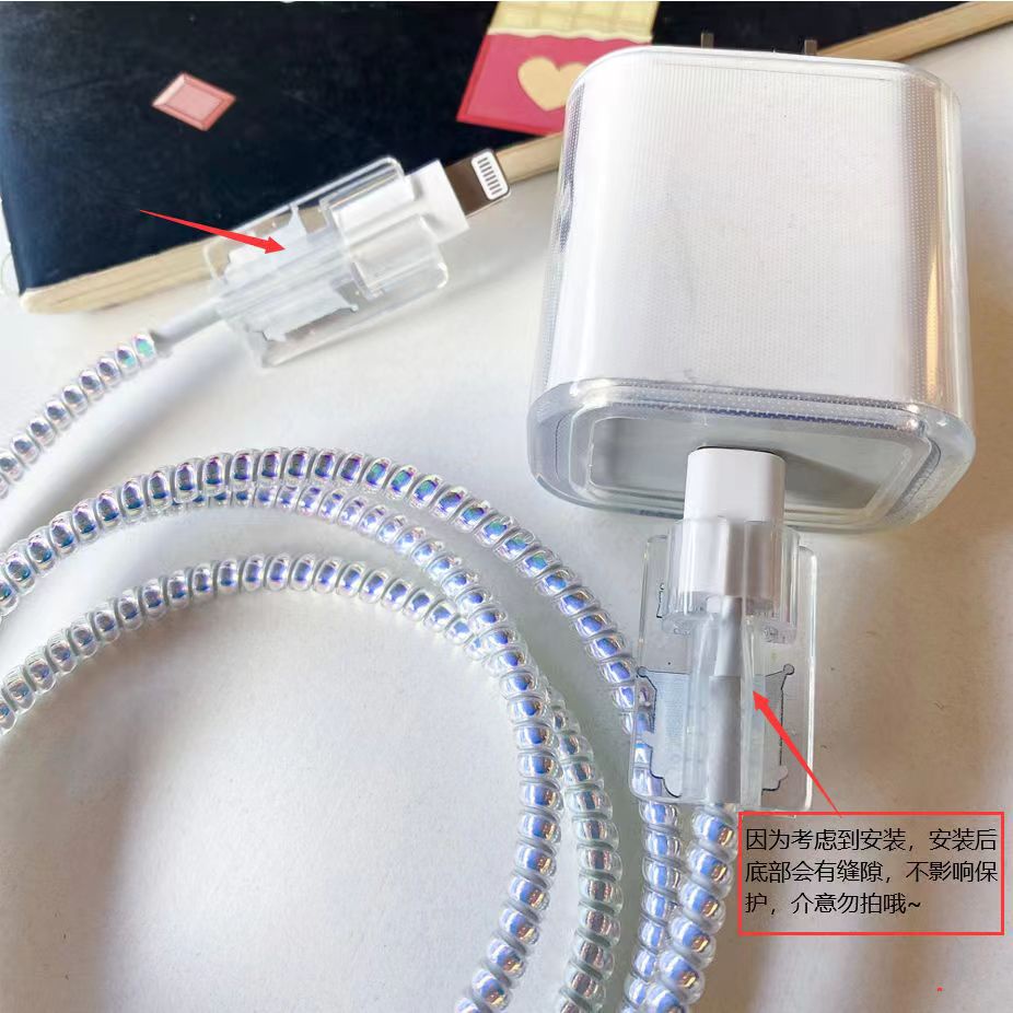 Bộ 5 Nắp Silicone Trong Suốt Chống Bụi for iphone 14 pro max 13 12 11  18W/20W