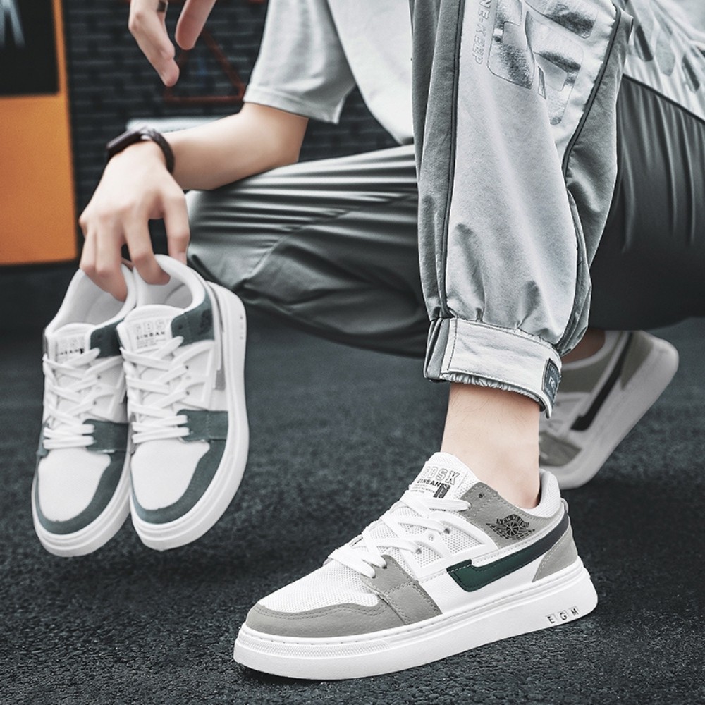 Giày nam sneaker phong cách hàn quốc kiểu dáng đơn giản dễ dàng phối đồ
