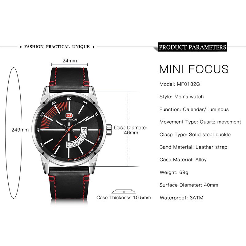 Đồng Hồ Đeo Tay MINIFOCUS Chống Nước Dành Cho Nam