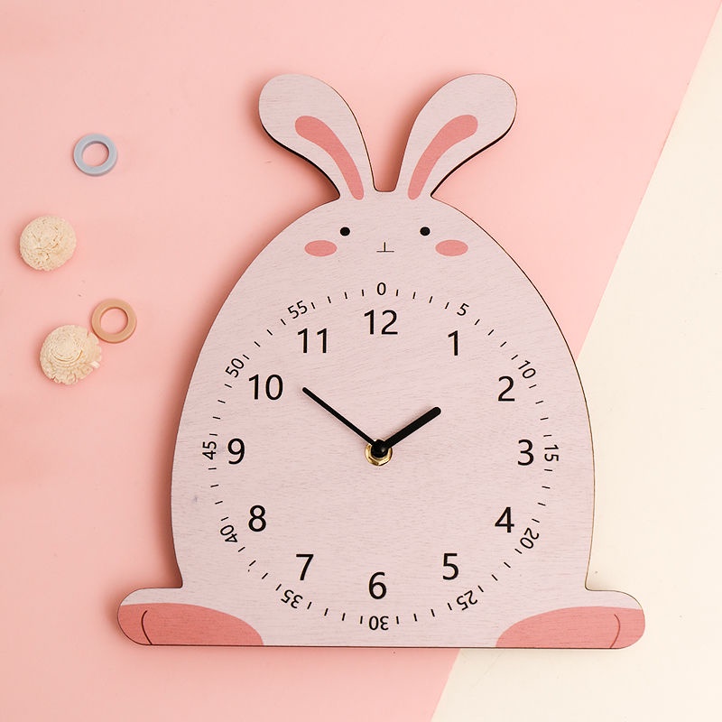 Đồng Hồ Treo Tường Hình Động Vật Hoạt Hình Sáng Tạo Trang Trí Phòng Trẻ Em
