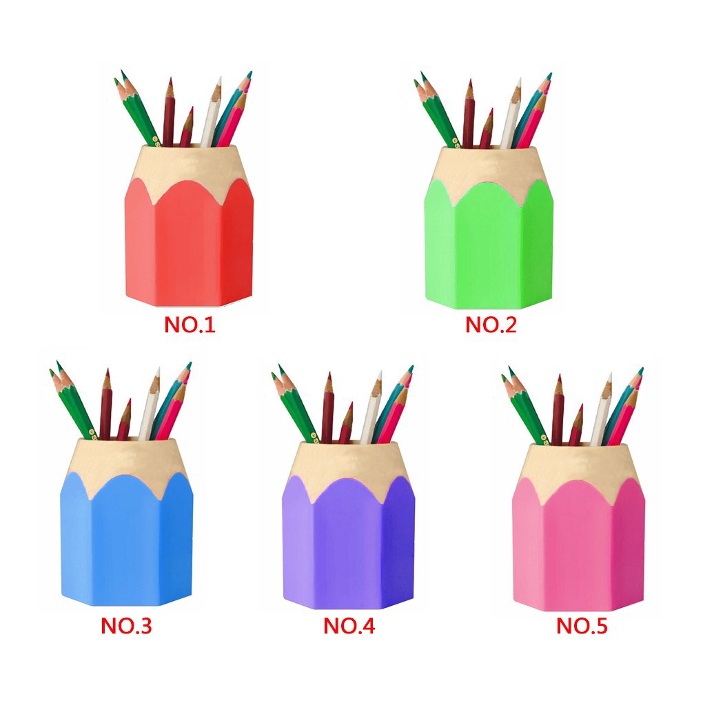 Plastic Removable Students Pencil Shape Dual-Use Pen Holder