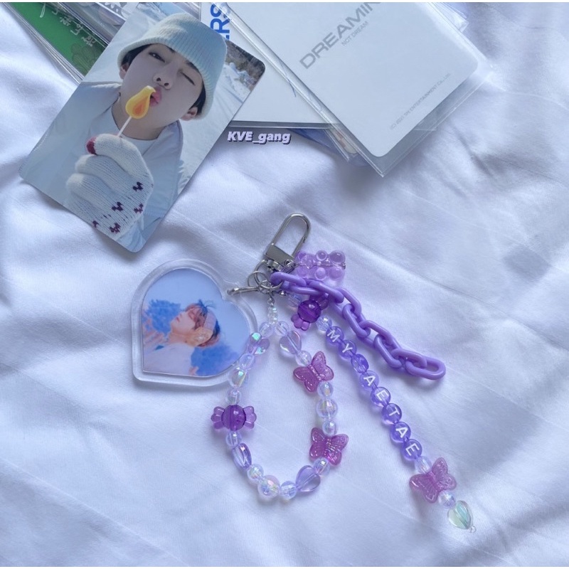 Keyring, móc khoá handmade kèm khung ảnh trang trí binder, balo,…