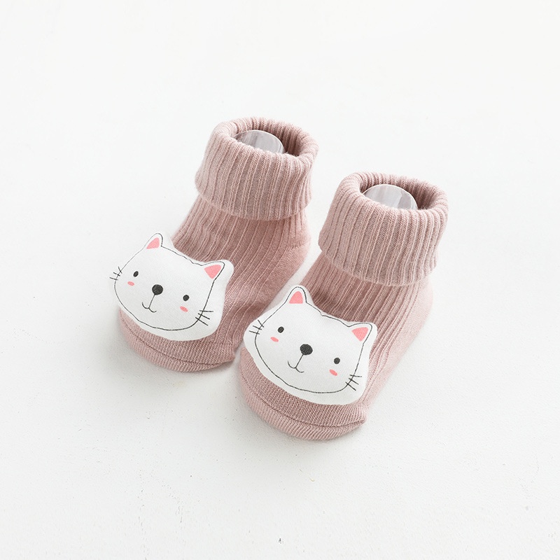 Vớ Cotton Chống Trượt An Toàn Họa Tiết Hoạt Hình Cho Bé 1-3 Tuổi