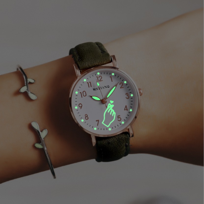 Đồng hồ thời trang nữ Mstianq MS04 mặt số cực đẹp, dây da lộn êm tay, 5 màu dể dàng phối màu, phong cách Hàn Quốc | BigBuy360 - bigbuy360.vn