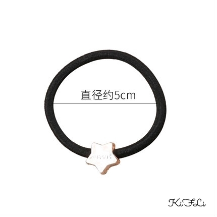 Dây buộc tóc cao su co giãn mặt dây nhiều kiểu dáng màu vàng thời trang cho nữ