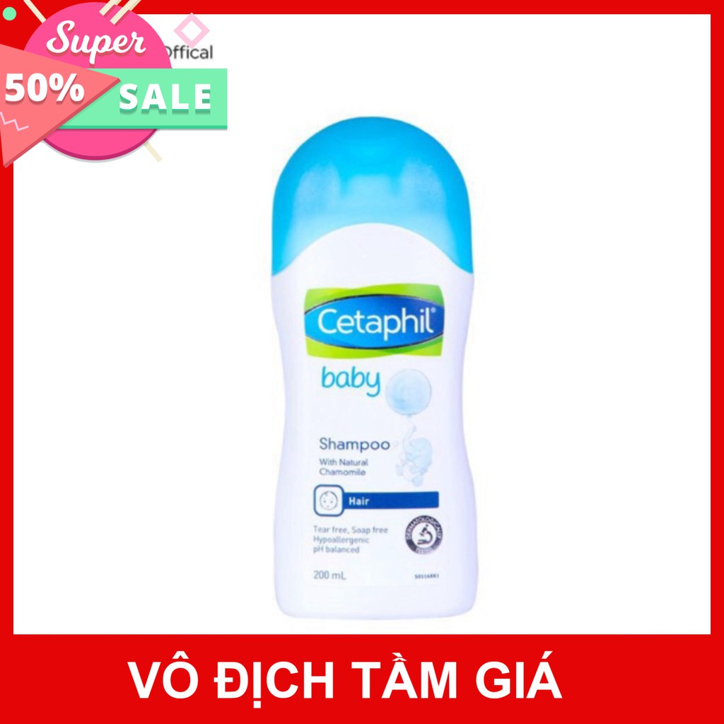 [CHÍNH HÃNG] Dầu gội làm sạch da đầu nhạy cảm Cetaphil Baby Shampoo 200ml Date 04/2023