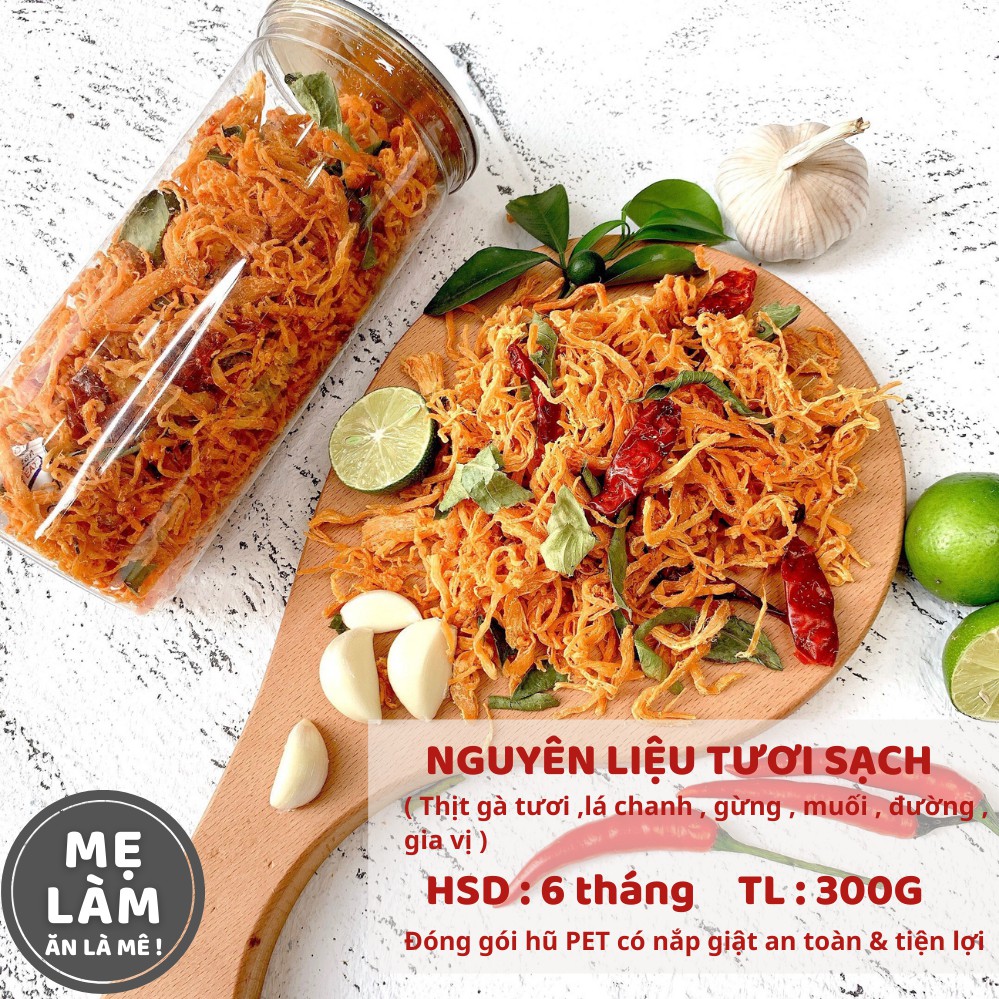 Khô gà lá chanh xé cay Mẹ Làm 300g đồ ăn vặt Sài Gòn vừa ngon vừa rẻ đảm bảo vệ sinh an toàn thực phẩm | BigBuy360 - bigbuy360.vn