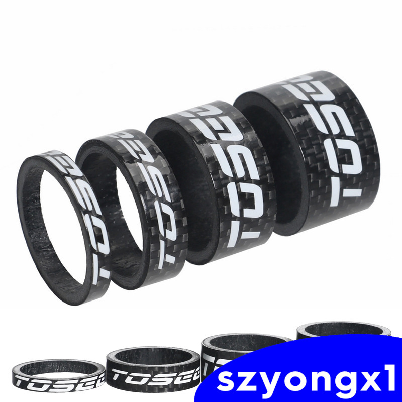 Best sale！ 4PCS Bicycle Headset Spacer 3K Carbon Fiber MTB Bike Headset Accessories