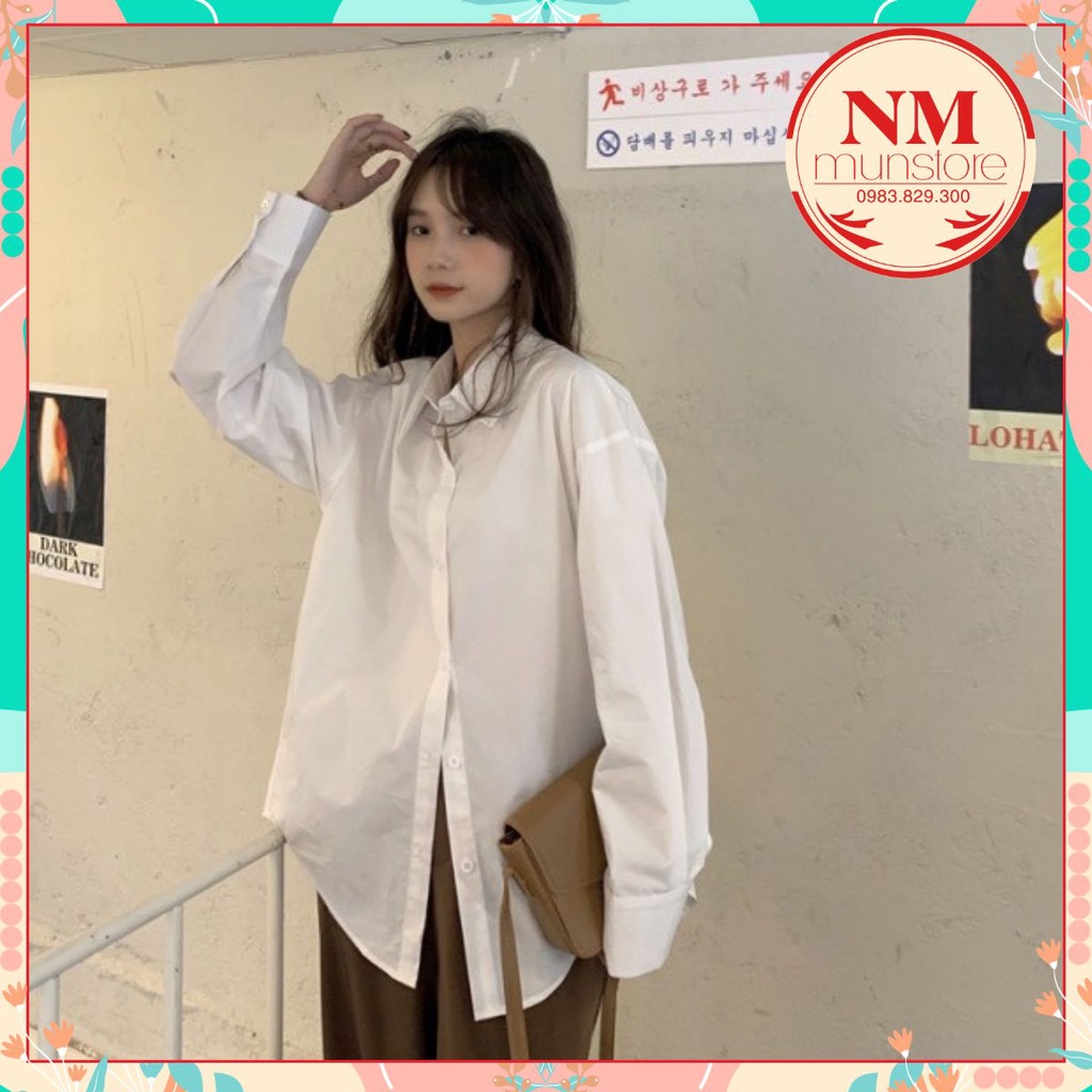 [ ẢNH THẬT ]  Sơ mi trắng 𝐍𝐌 Closet, áo 2 size M và L chất thô lụa mềm, mát, dầy, mịn hàng đẹp