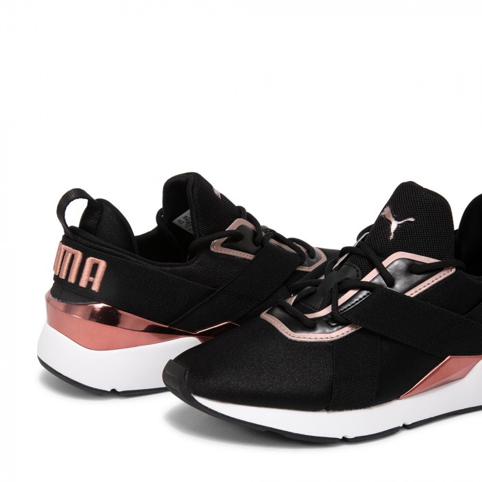 Giày Thể Thao Nữ Puma Muse X-3 Metallic Black Rose Gold - 37513101 - Hàng Chính Hãng