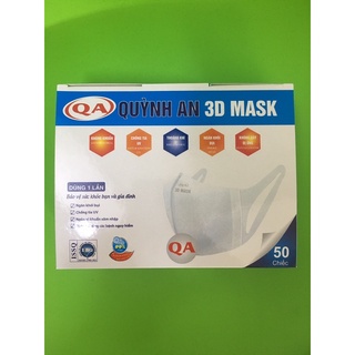 Khẩu trang 3d quỳnh an hộp 50 cái