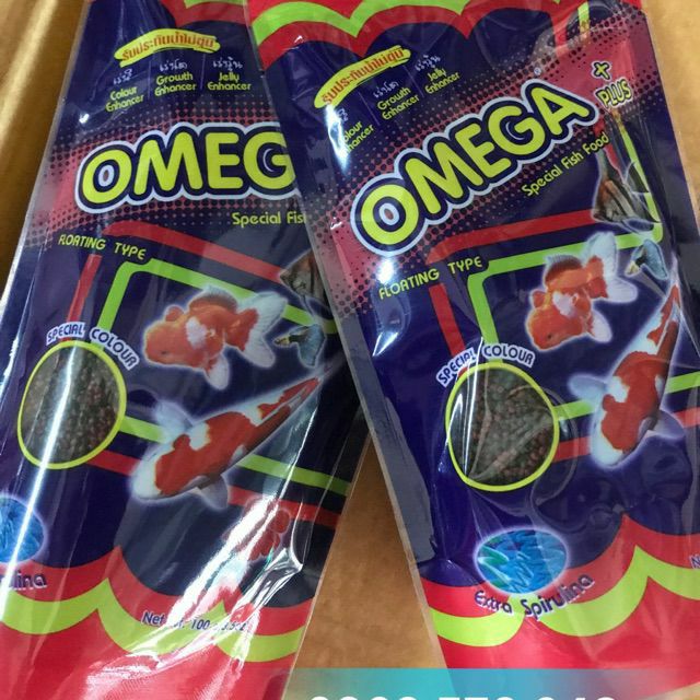 Cám cá omega loại viên vừa hàng thái 100g cho cá cảnh, cá koi