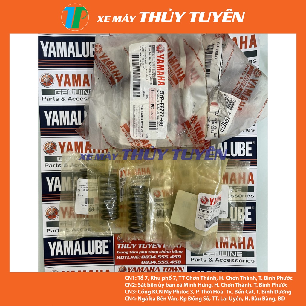 Lò xo nồi + Ốc bắt nồi zin Ex10 Ex206 không côn Exciter 135-150 bộ 4 cái chính hãng