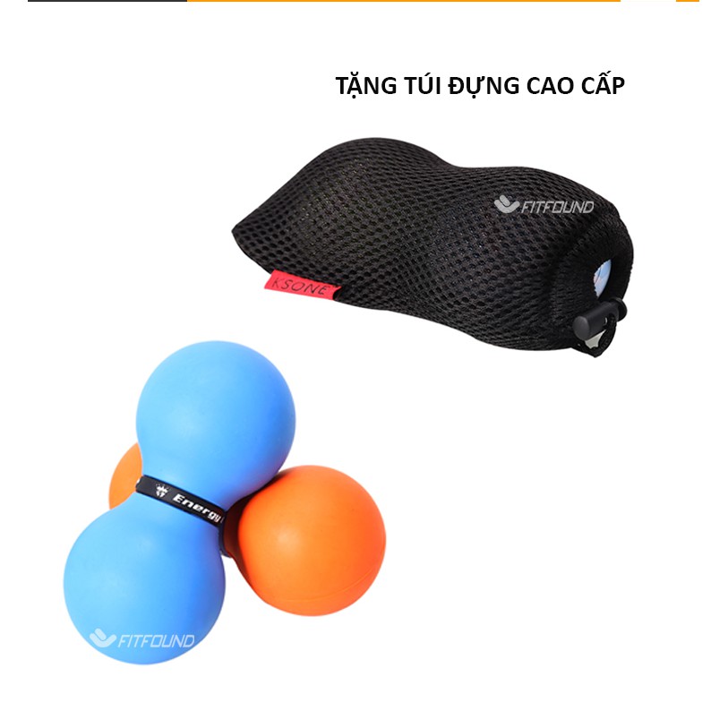 [Mã FAMAYMA giảm 10K đơn từ 50K] Bóng đôi massage giãn cơ dãn cơ trị liệu - peanut ball Ksone chính hãng tặng túi đựng