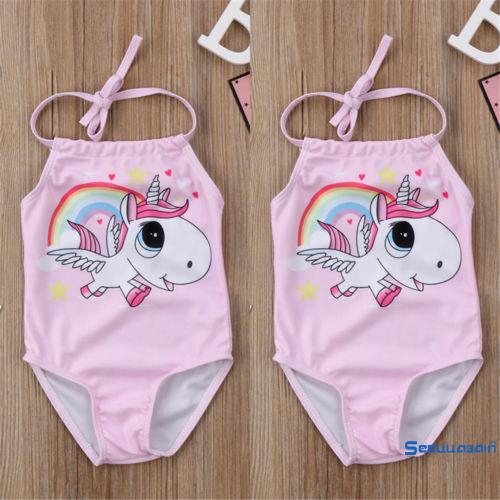 Đồ bơi in hình ngựa Unicorn đáng yêu cho bé gái