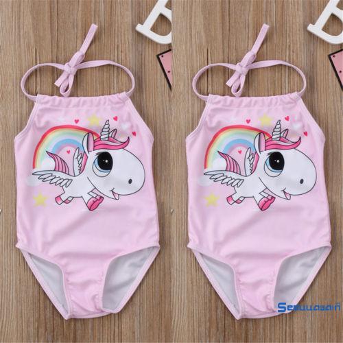 Đồ bơi in hình ngựa Unicorn đáng yêu cho bé gái