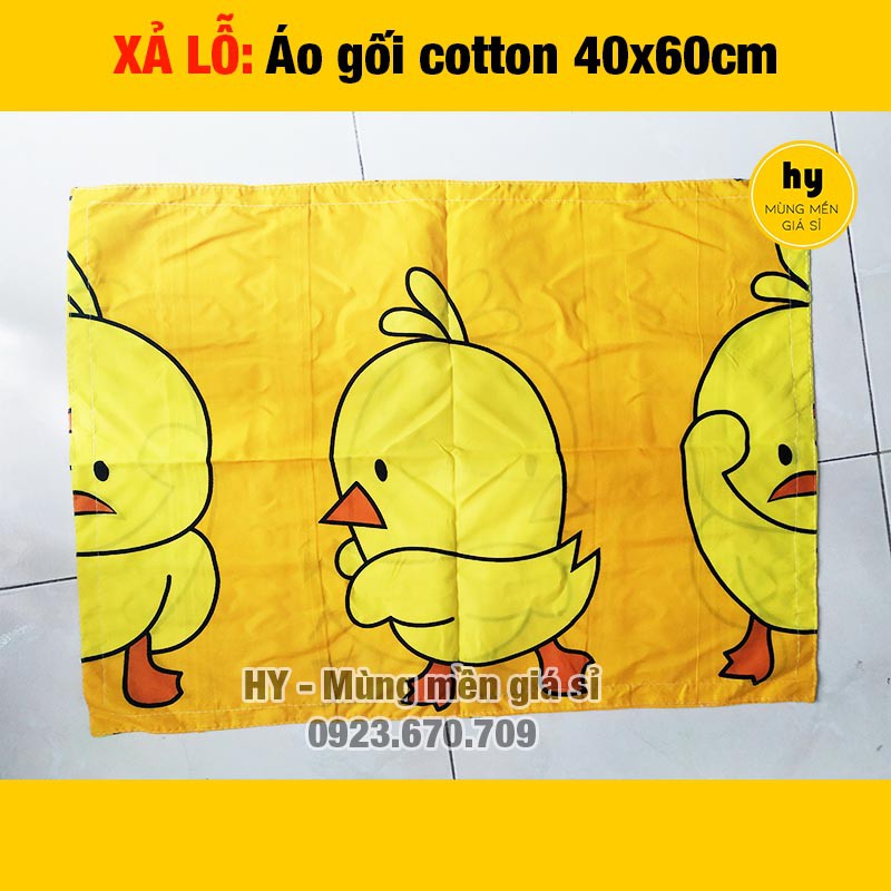 [XẢ LỖ] Áo gối cotton 40x60cm nhiều màu lựa chọn | Mùng mền giá sỉ Hy