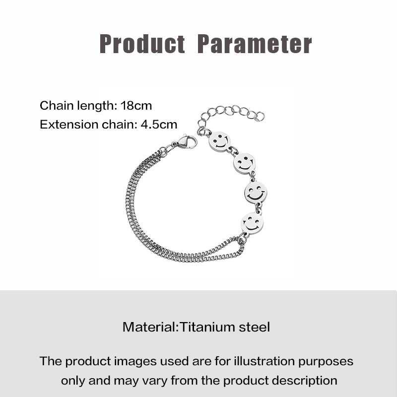 [Mã FAMAYFA giảm 10K đơn 50K] Vòng Tay Bằng Thép Titan Hình Mặt Cười Phong Cách Hàn Quốc Cho Cặp Đôi | BigBuy360 - bigbuy360.vn