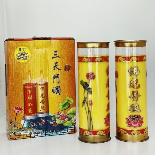 Nến bơ thắp hương cúng lễ tết cháy 1 / 3 / 5 ngày sạch không mùi không khói ban thờ bán theo đôi