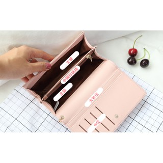 Combo ví nữ gập 3 loại dài và ví silicon cute