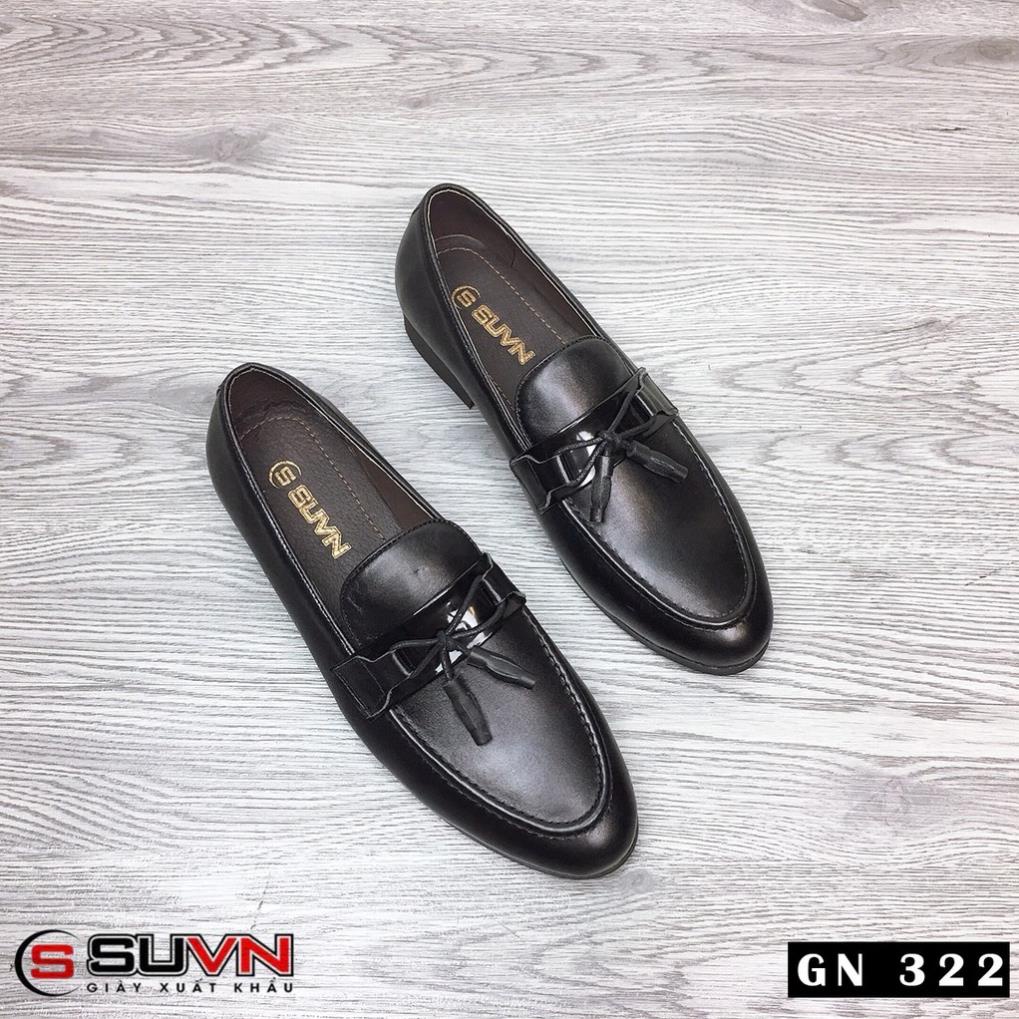 xả Giày Nam Công sở Hàn Quốc mã GN 322 - Nơ chuông Da thật BH 12 tháng SUVN . *