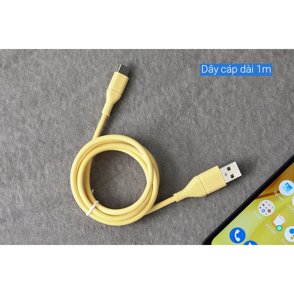 Cáp sạc Type C 1m Hydrus DR-T05 Vàng