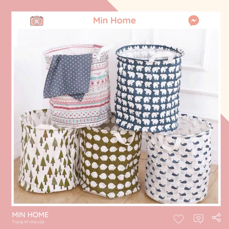 [SIÊU RẺ] Giỏ Vải Đựng Đồ Đa Năng Chống Thấm Nước Phong Cách Tây Âu.