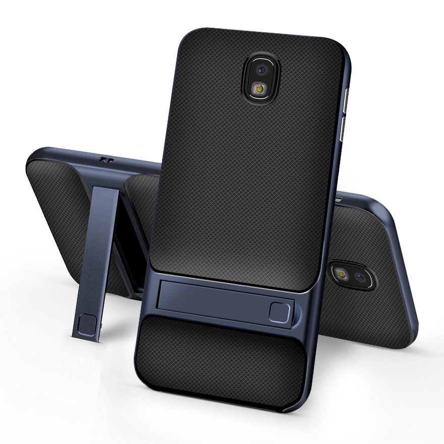 Ốp điện thoại bằng chất liệu TPU+PC cứng tích hợp giá đỡ dành cho Samsung Galaxy J7 Pro 2017/J730