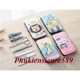 Bộ 7 Dụng Cụ Làm Móng Có Hộp Cute - Dũa Bấm Móng Tay (MB.K004)