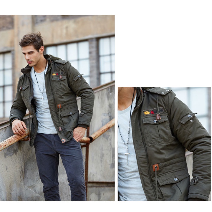 Áo khoác Nam kaki Có Mũ Trùm Đầu Siêu Ấm Phong Cách Bụi Phượt Thể Thao- HÀNG CAO CẤP