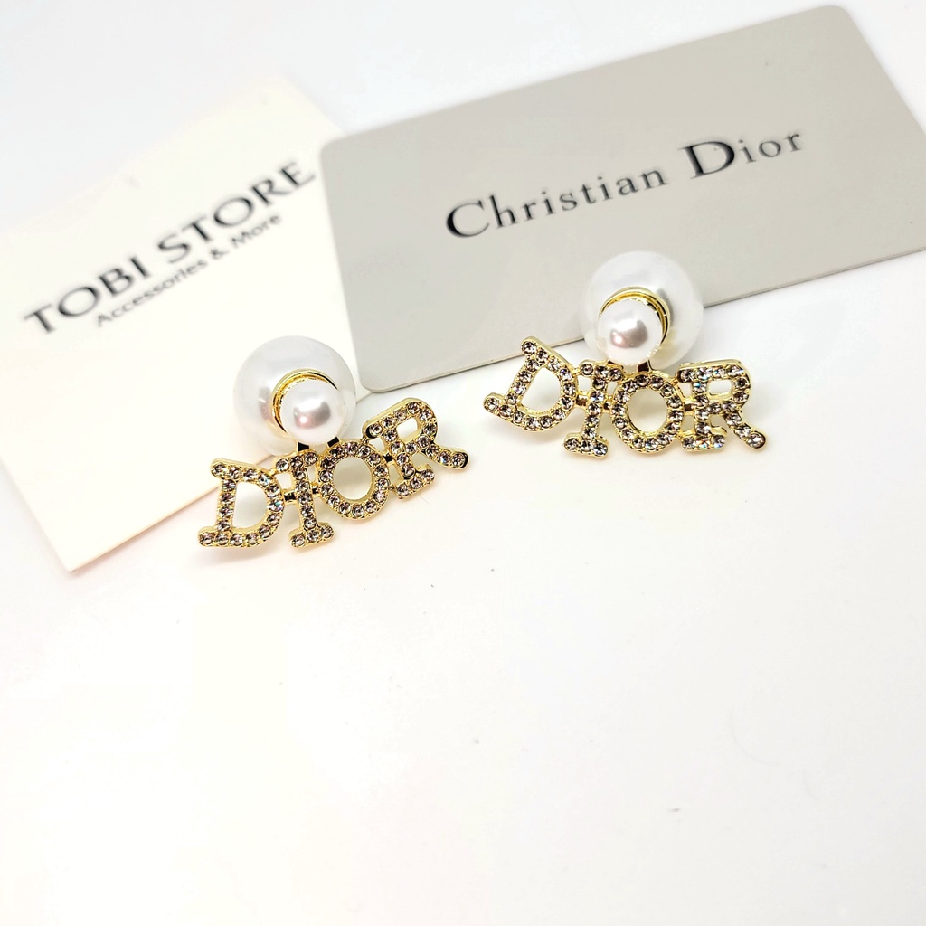 Bông tai thương hiệu ngọc trai nhân tạo khuyên tai hãng TB417 TOBI STORE