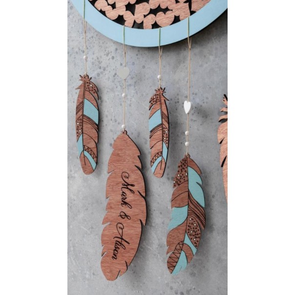 (FREESHIP) GUEST BOOK _TRANH KÝ TÊN TRANG TRÍ TIỆC CƯỚI_WEDDING GUEST BOOK_Dream catcher GUEST BOOK