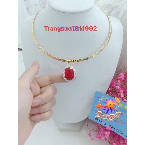 kiềng kèm mặt mạ vàng