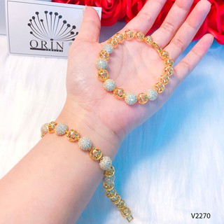 [Mã FAST10KT4 giảm 10K đơn bất kỳ] Vòng tay nữ, lắc bi trái cầu đính đá thiết kế cao cấp Orin V2270