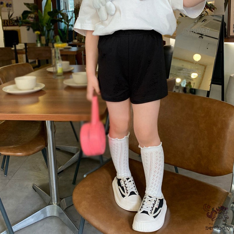 Quần Short Cotton Màu Sắc Trơn Phong Cách Thể Thao Thời Trang Mùa Hè Cho Bé Gái