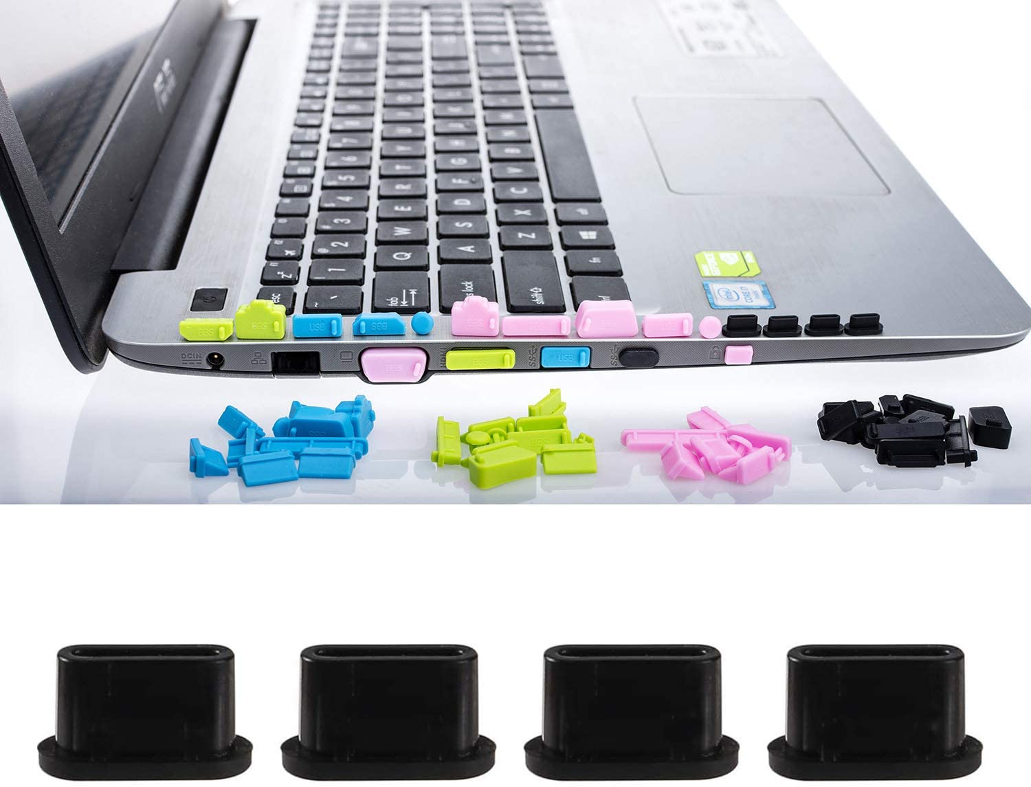 Set 13 Nút Bịt Cổng Usb Bằng Silicon Chống Bụi Tiện Dụng