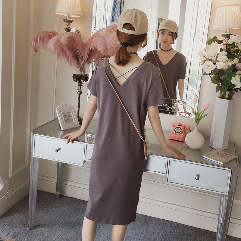 ĐẦM ĐỒNG GIÁ 99K Váy đầm suông váy đầm thun cotton co giãn form suông