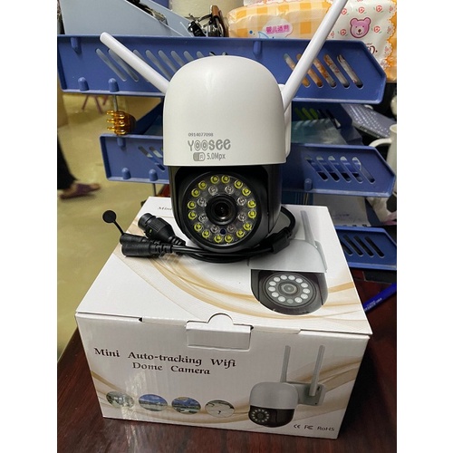 Camera yoosee ip wifi giám sát ngoài trời Xoay 360 độ PTZ 5.0MP 20 đèn thế hệ mới,ban đêm có màu