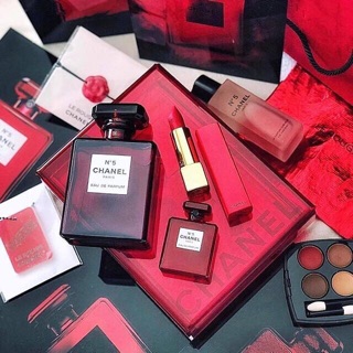 Sét Nước hoa No5 red 100ml và son môi Đỏ cam