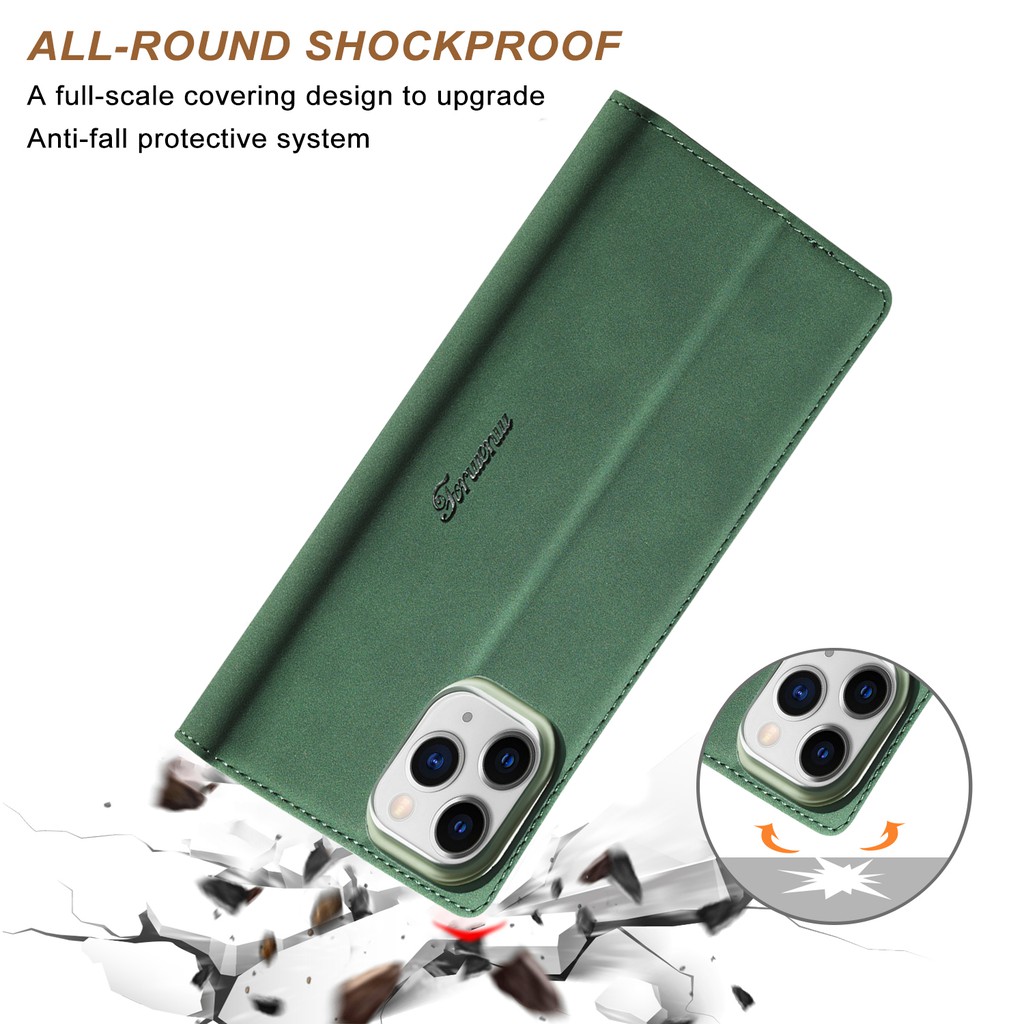 Bao da điện thoại nắp gập dạng ví cao cấp thời trang thích hợp cho iPhone 13 11 12 Pro XS Max 6 6S 7 8 Plus 12 Mini