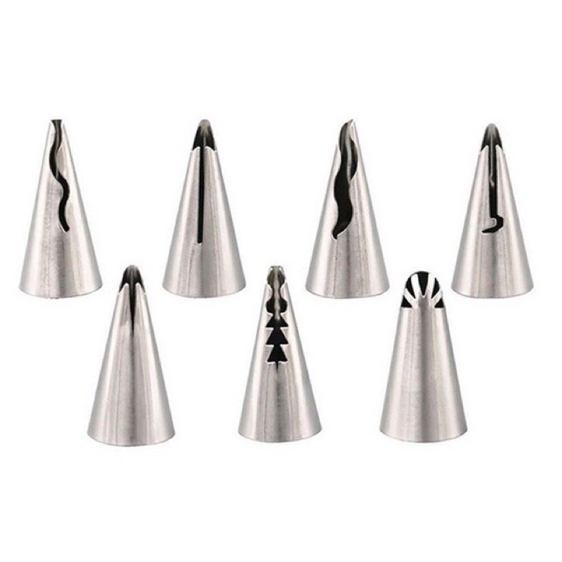 Set 7 đui bắt bông kem tạo hình váy búp bê