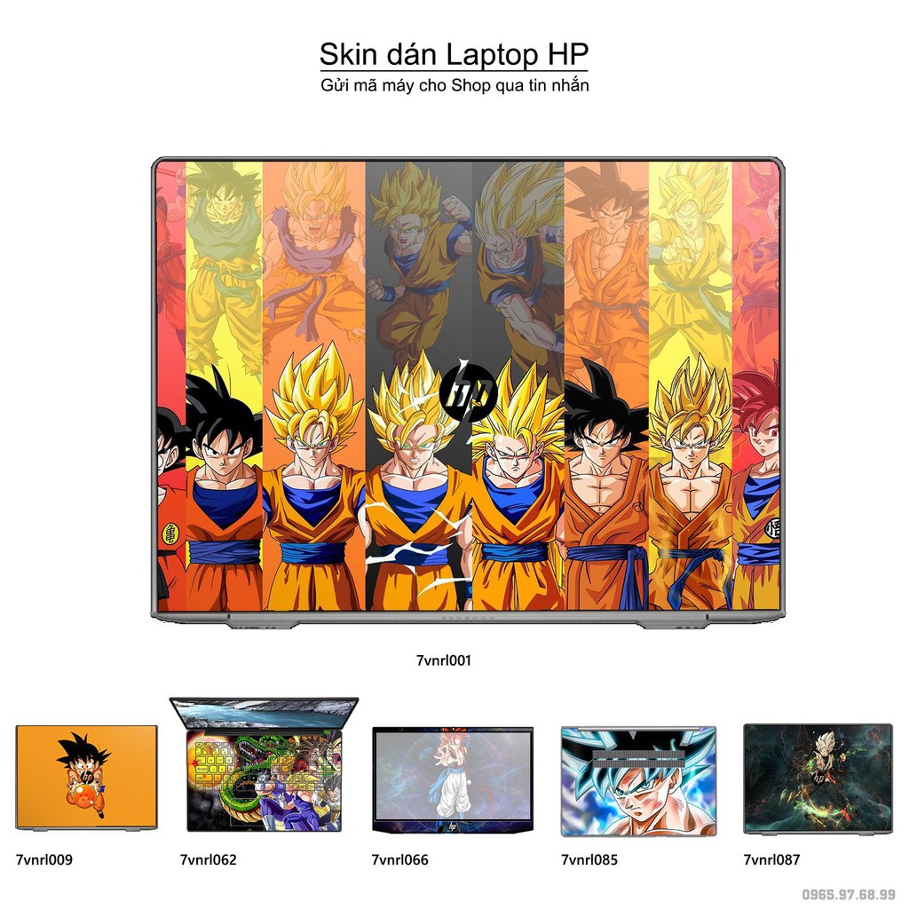 Skin dán Laptop HP in hình Dragon Ball (inbox mã máy cho Shop)